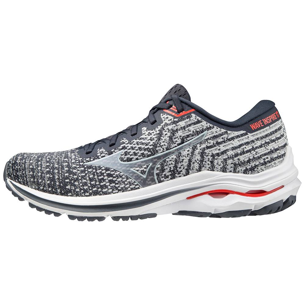 Mizuno Men's Wave Inspire 17 WAVEKNIT 2E (Wide) Running Shoes Grey/White (411309-SKL)